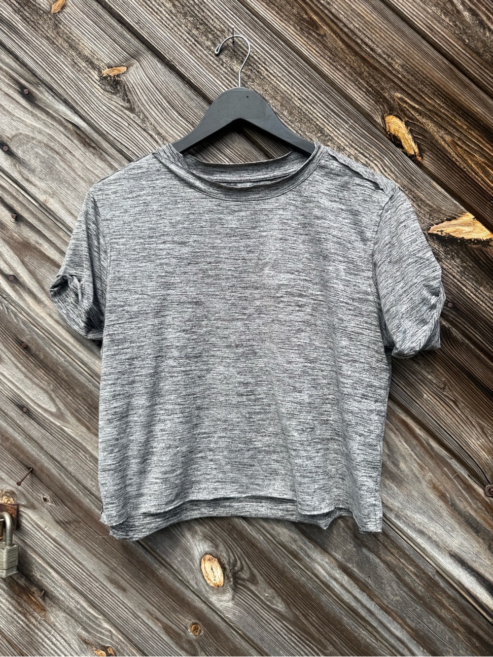 Born Primitive Heather Gray Short Sleeve Crop Top